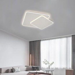 Luminária de teto quadrada geométrica moderna embutida