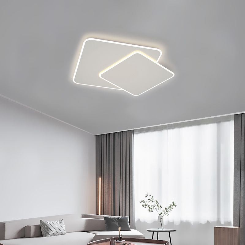 Luminária de teto quadrada geométrica moderna embutida