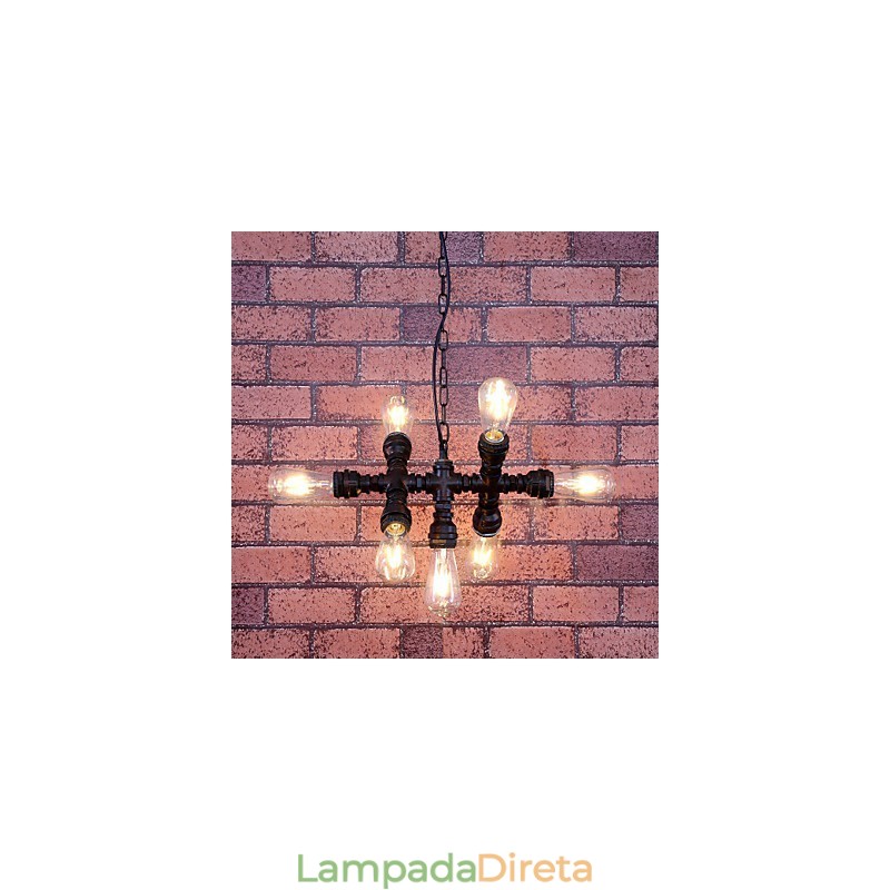 Lustre de metal com pintura vintage