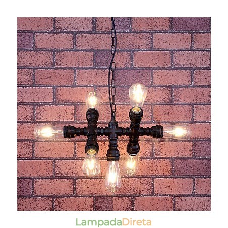 Lustre de metal com pintura vintage Lustre de metal com pintura vintage