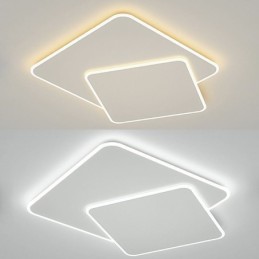 Luminária de teto quadrada geométrica moderna embutida