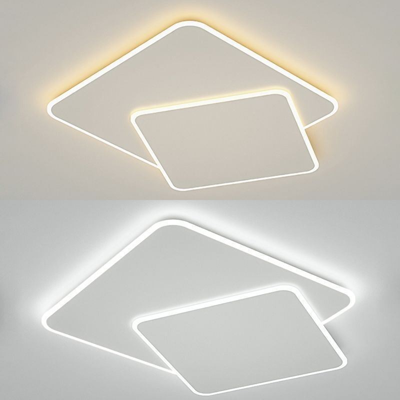Luminária de teto quadrada geométrica moderna embutida