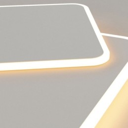 Luminária de teto quadrada geométrica moderna embutida
