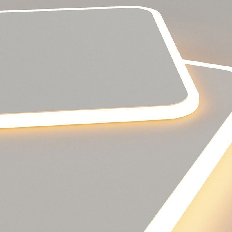 Luminária de teto quadrada geométrica moderna embutida