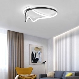 Luminária de teto moderna para decoração de casa em anel