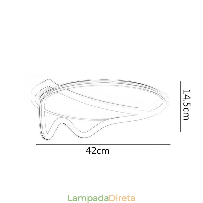 Luminária de teto moderna para decoração de casa em anel