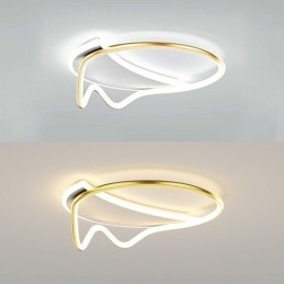 Luminária de teto moderna para decoração de casa em anel