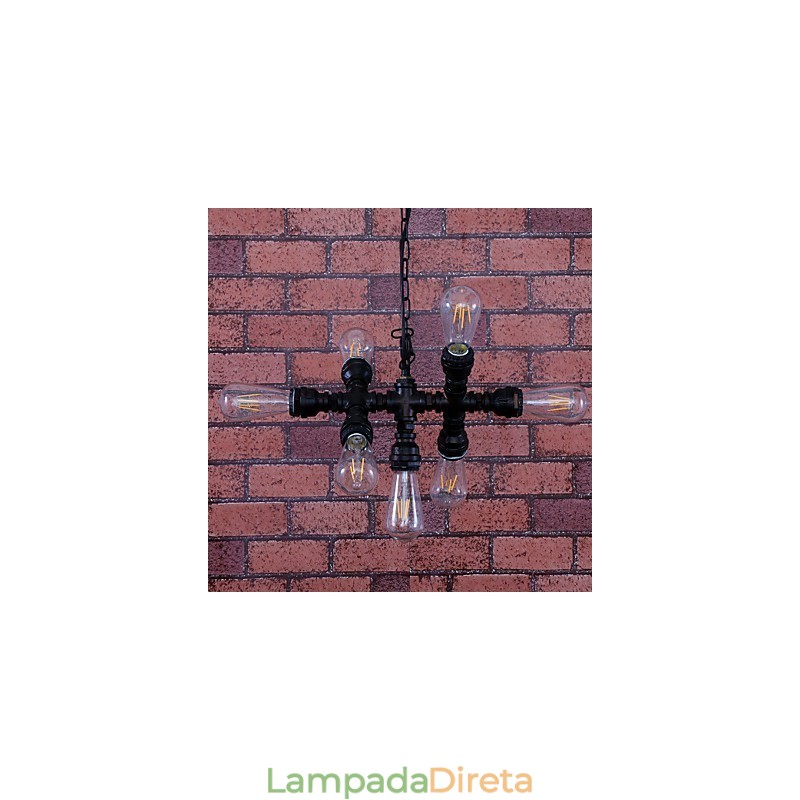Lustre de metal com pintura vintage