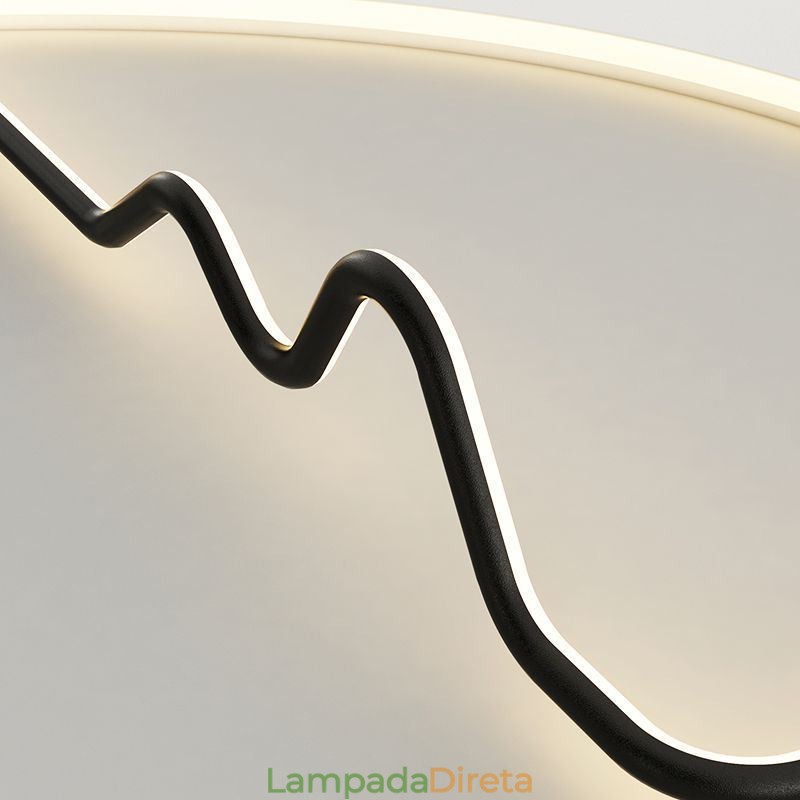 Luminária de teto moderna para decoração de casa em anel
