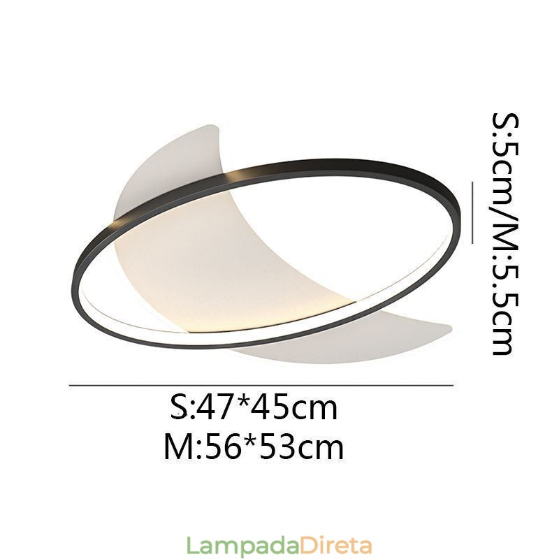 Decoração de teto moderno com luz de lua Lâmpada de teto