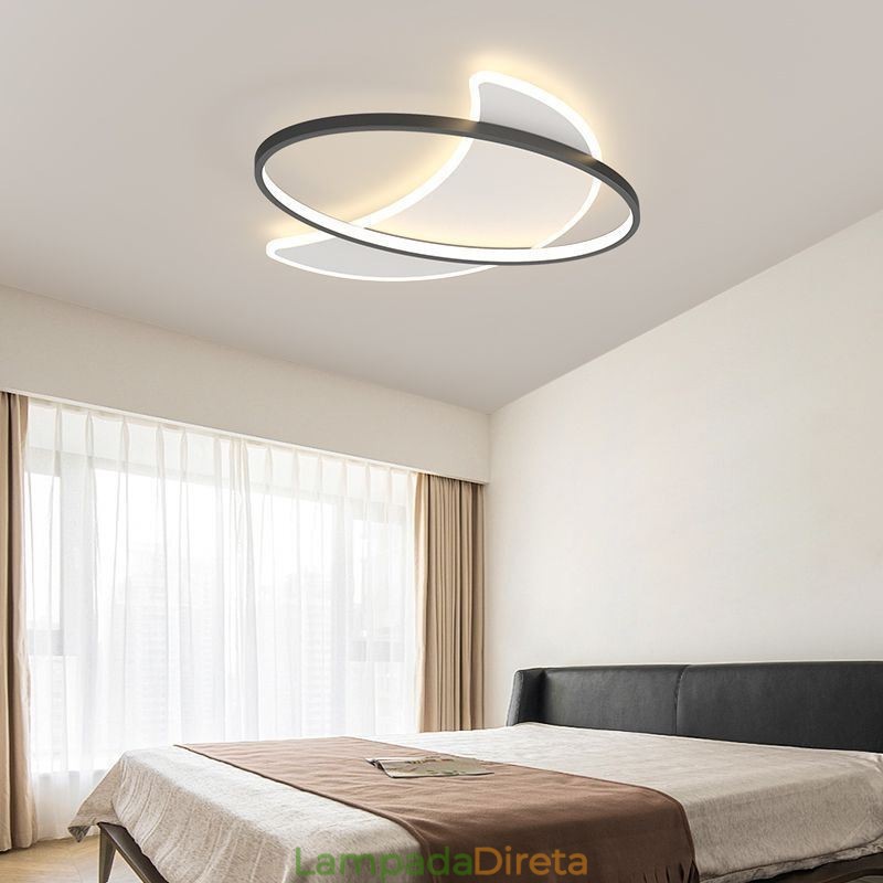 Decoração de teto moderno com luz de lua Lâmpada de teto
