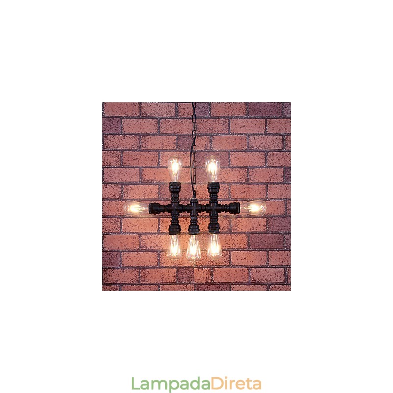 Lustre de metal com pintura vintage