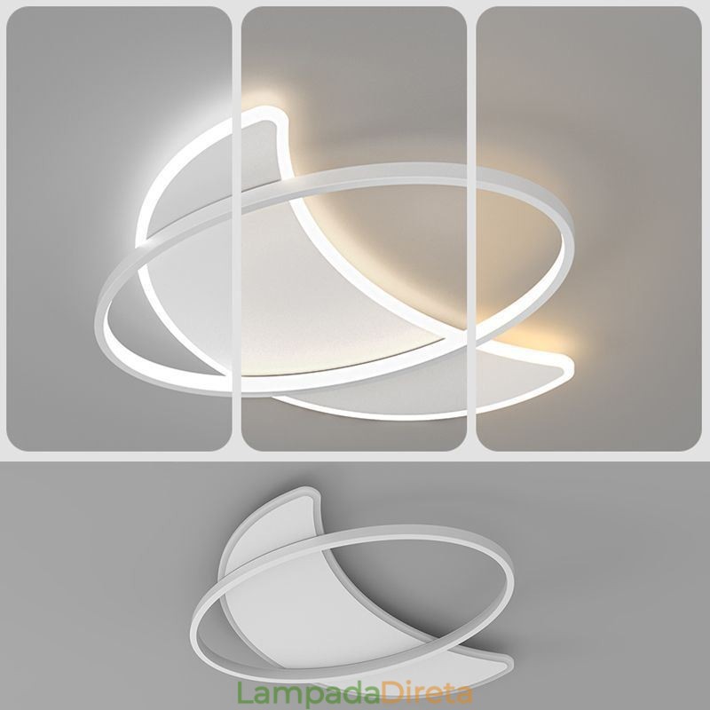 Decoração de teto moderno com luz de lua Lâmpada de teto