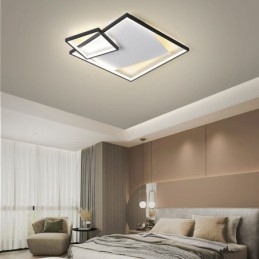 Luminária de teto moderna quadrada, luminárias inteligentes para ambientes internos