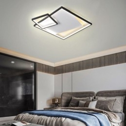 Luminária de teto moderna quadrada, luminárias inteligentes para ambientes internos