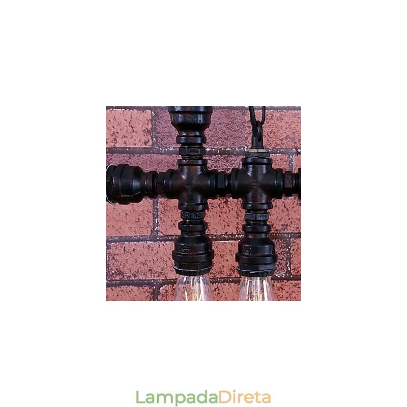 Lustre de metal com pintura vintage