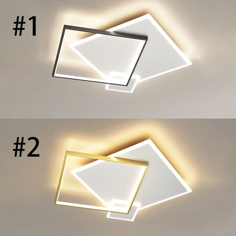 Luminária de teto moderna Luminária de teto quadrada geométrica