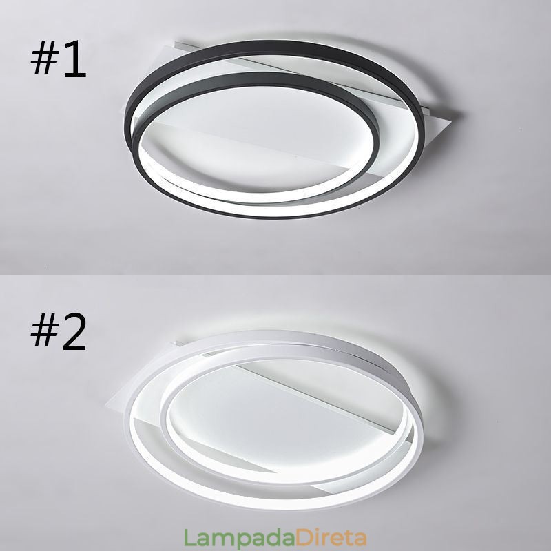 Luminária de teto moderna redonda embutida no teto