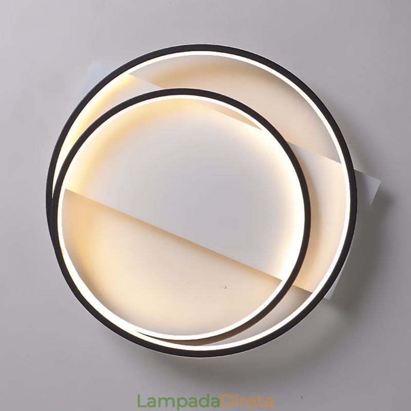 Luminária de teto moderna redonda embutida no teto