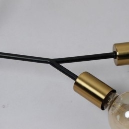 Luminária de teto moderna Lustre preto vintage