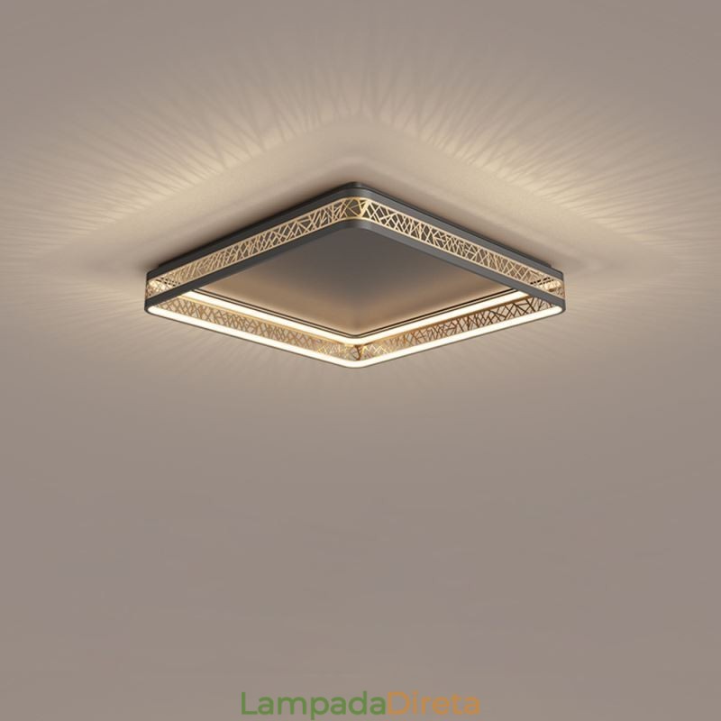 Luminária de teto ninho de pássaro lâmpada quadrada luminárias modernas