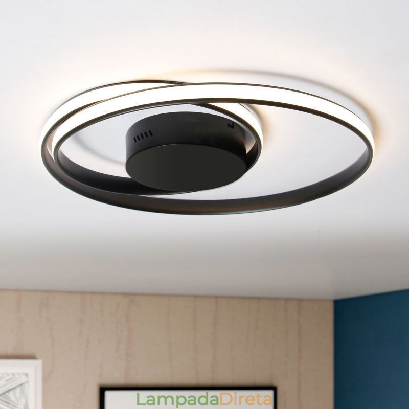 Luzes de teto modernas Lâmpadas redondas duplas