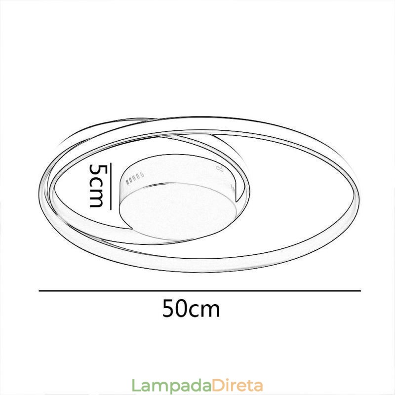 Luzes de teto modernas Lâmpadas redondas duplas