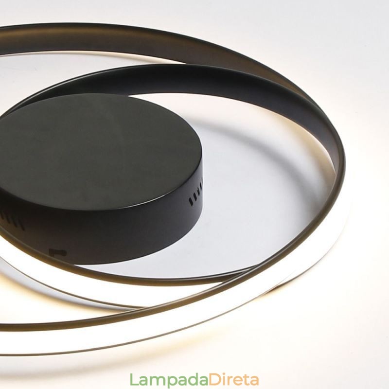 Luzes de teto modernas Lâmpadas redondas duplas