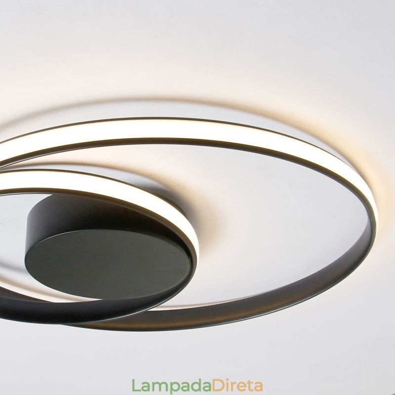 Luzes de teto modernas Lâmpadas redondas duplas