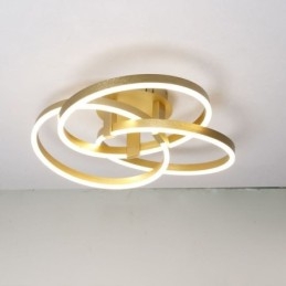 Luminária de teto moderna com 3 anéis