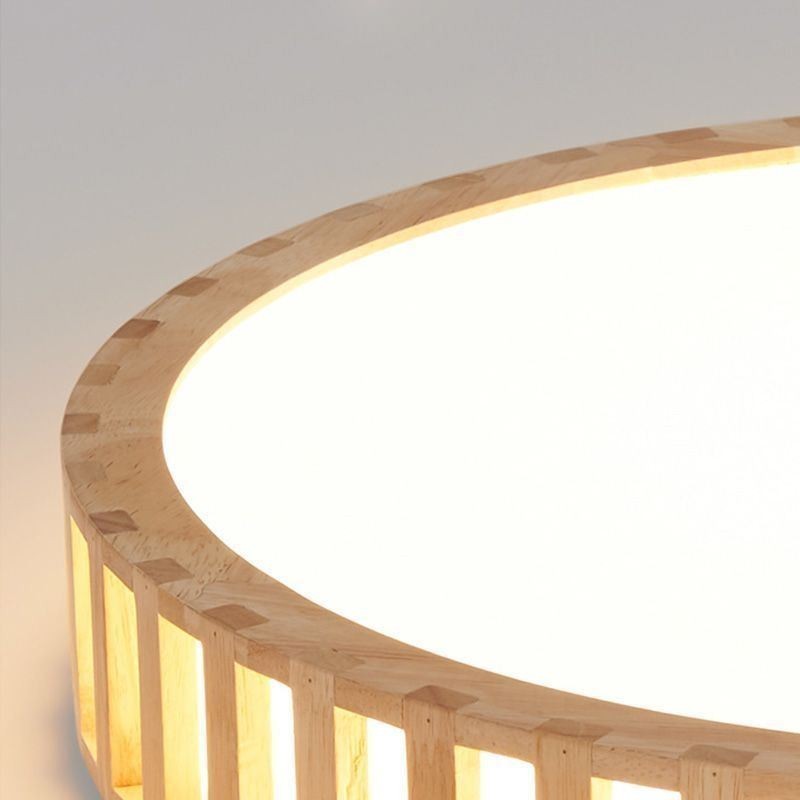 Luminária japonesa de teto de madeira