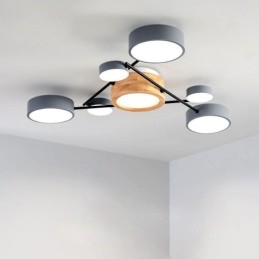 Luminária de teto acrílica moderna com formato molecular