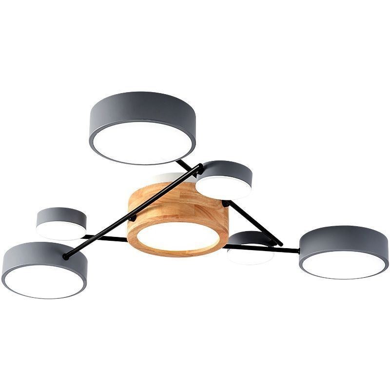 Luminária de teto acrílica moderna com formato molecular