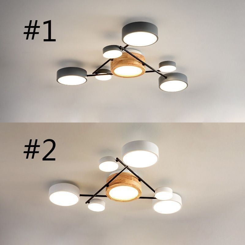 Luminária de teto acrílica moderna com formato molecular