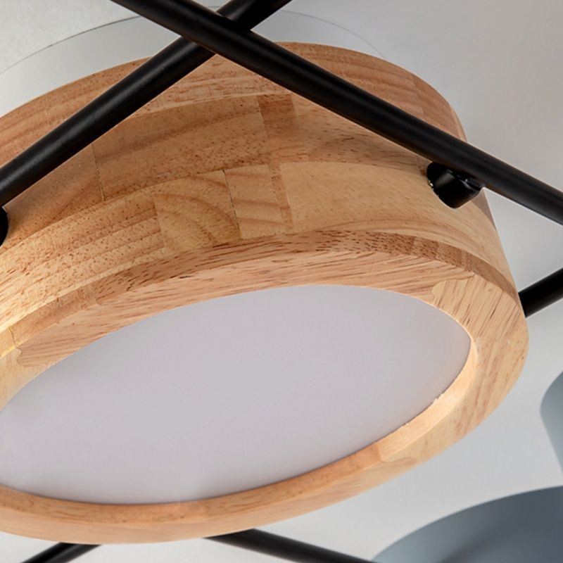 Luminária de teto acrílica moderna com formato molecular