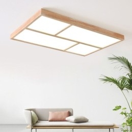 Luminária de teto moderna estilo minimalista de madeira embutida luminária de teto