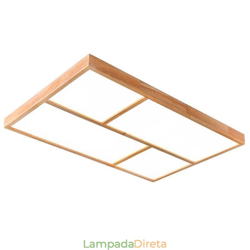 Luminária de teto moderna estilo minimalista de madeira embutida luminária de teto