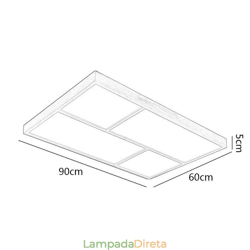 Luminária de teto moderna estilo minimalista de madeira embutida luminária de teto