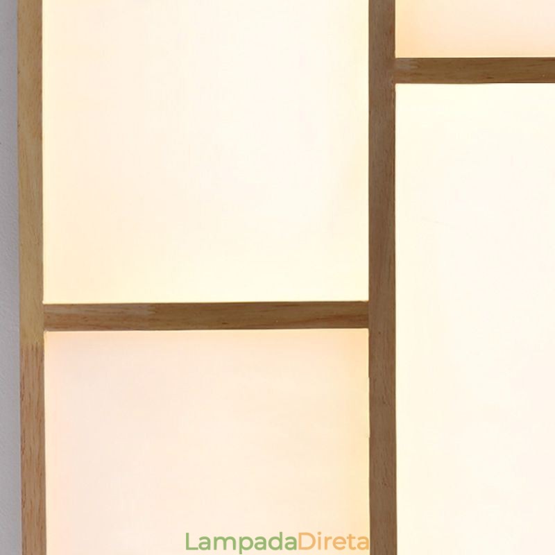 Luminária de teto moderna estilo minimalista de madeira embutida luminária de teto