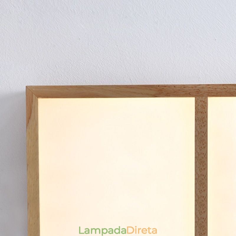 Luminária de teto moderna estilo minimalista de madeira embutida luminária de teto