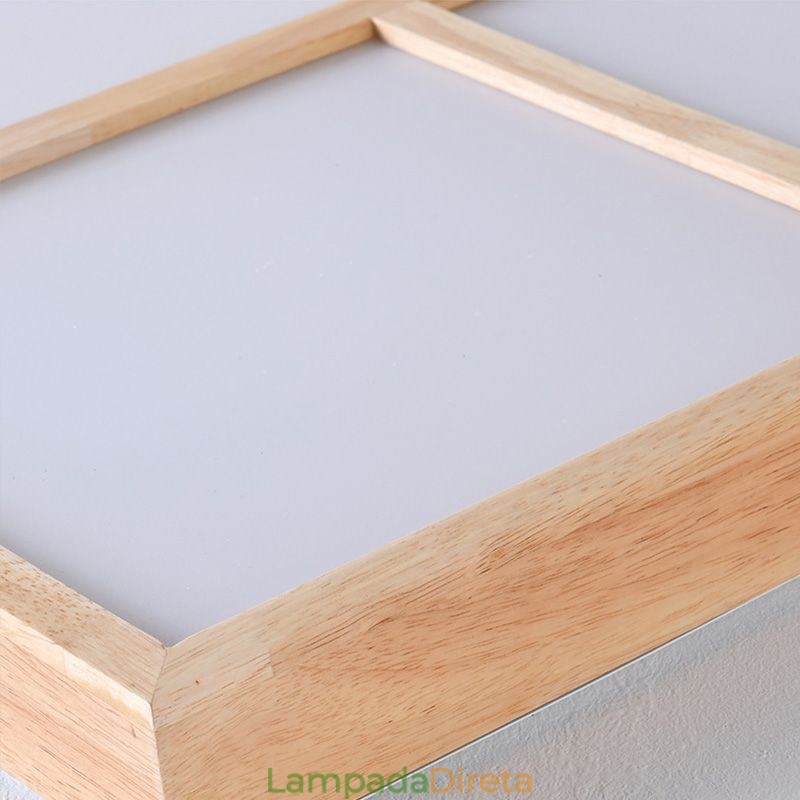 Luminária de teto moderna estilo minimalista de madeira embutida luminária de teto