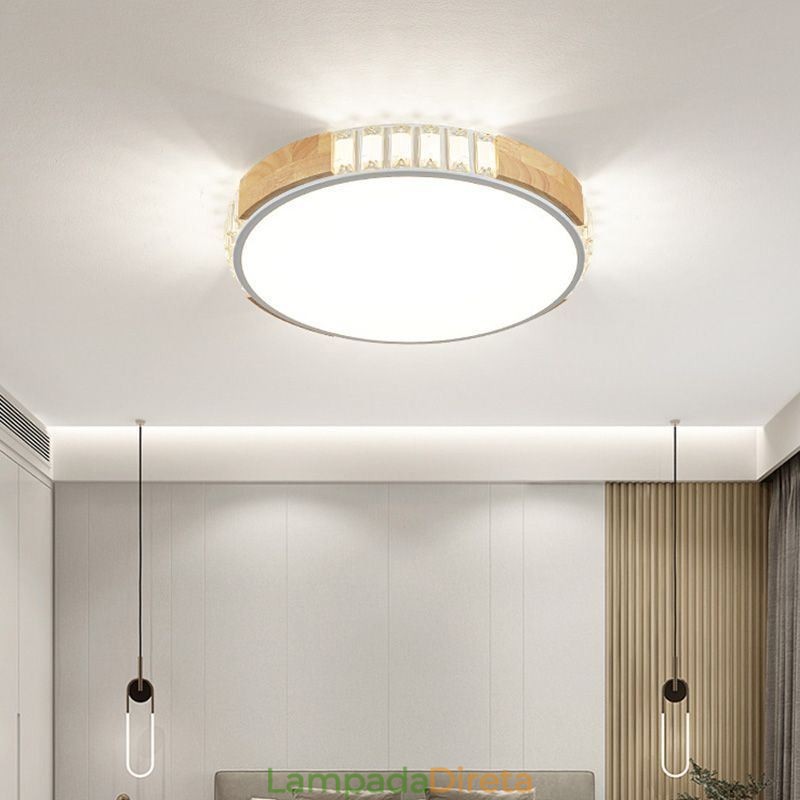 Luminária de teto japonesa minimalista embutida