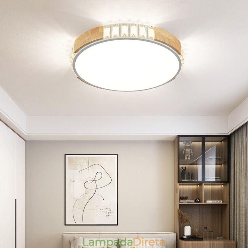 Luminária de teto japonesa minimalista embutida