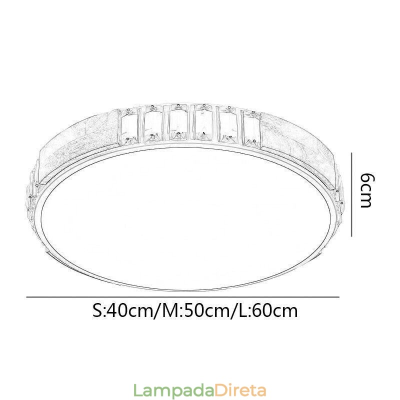 Luminária de teto japonesa minimalista embutida