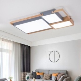 Luminária de teto moderna com emenda retangular