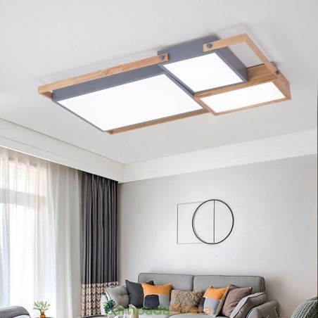 Luminária de teto moderna com emenda retangular Luminária de teto moderna com emenda retangular