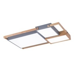 Luminária de teto moderna com emenda retangular