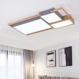 Luminária de teto moderna com emenda retangular