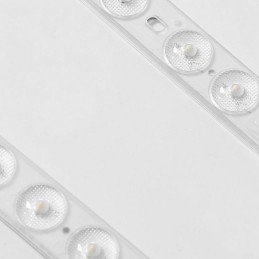 Luminária de teto moderna com emenda retangular