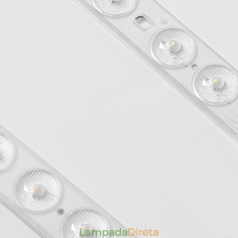 Luminária de teto moderna com emenda retangular